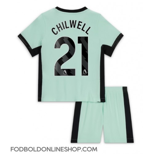 Chelsea Ben Chilwell #21 Tredje trøje Børn 2023-24 Kortærmet (+ Korte bukser)